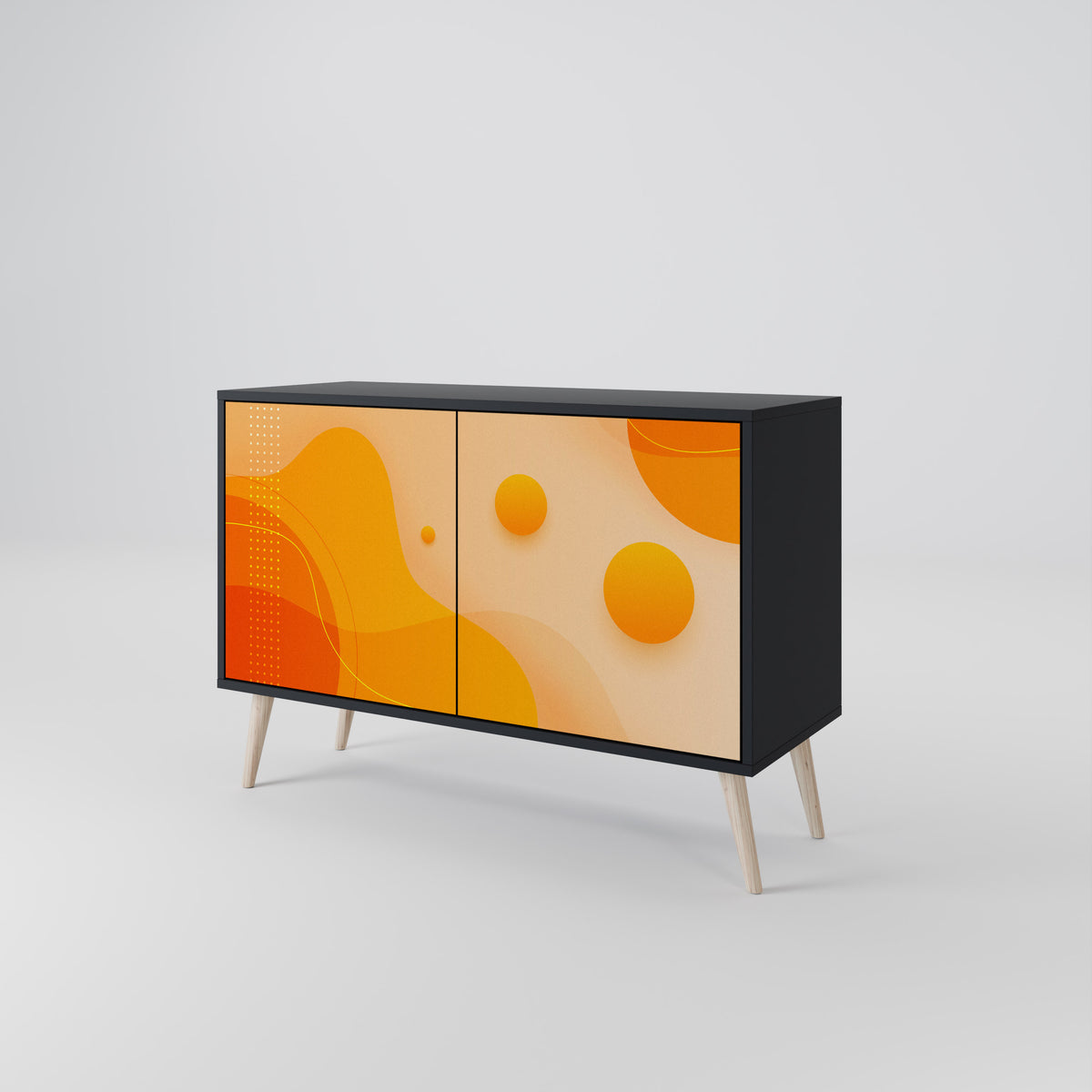 ORANGE ARRANGEMENT Skänk med två dörrar
