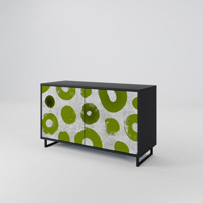 GREEN RHAPSODY 2-dörrars skänk i svart finish