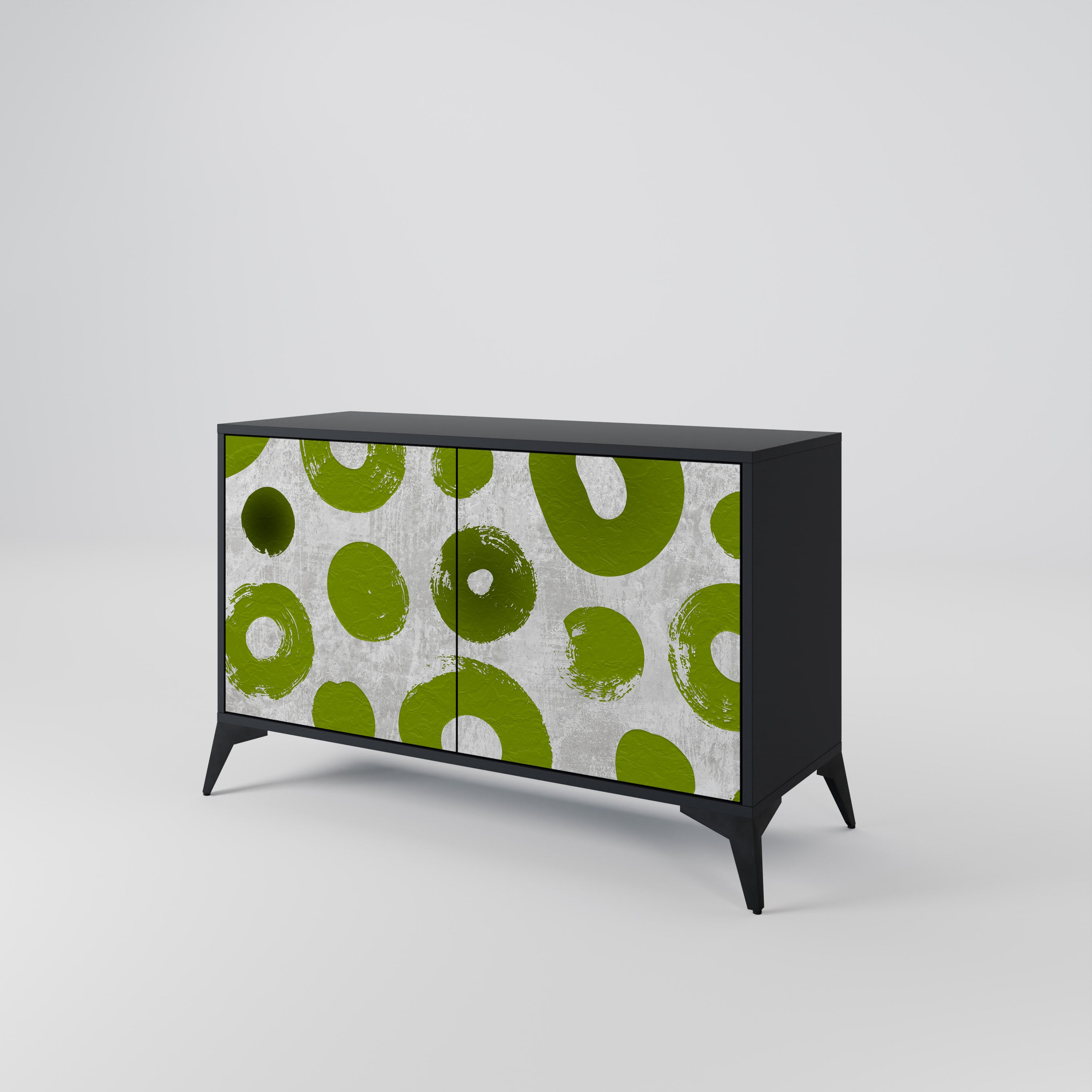 GREEN RHAPSODY 2-dörrars skänk i svart finish