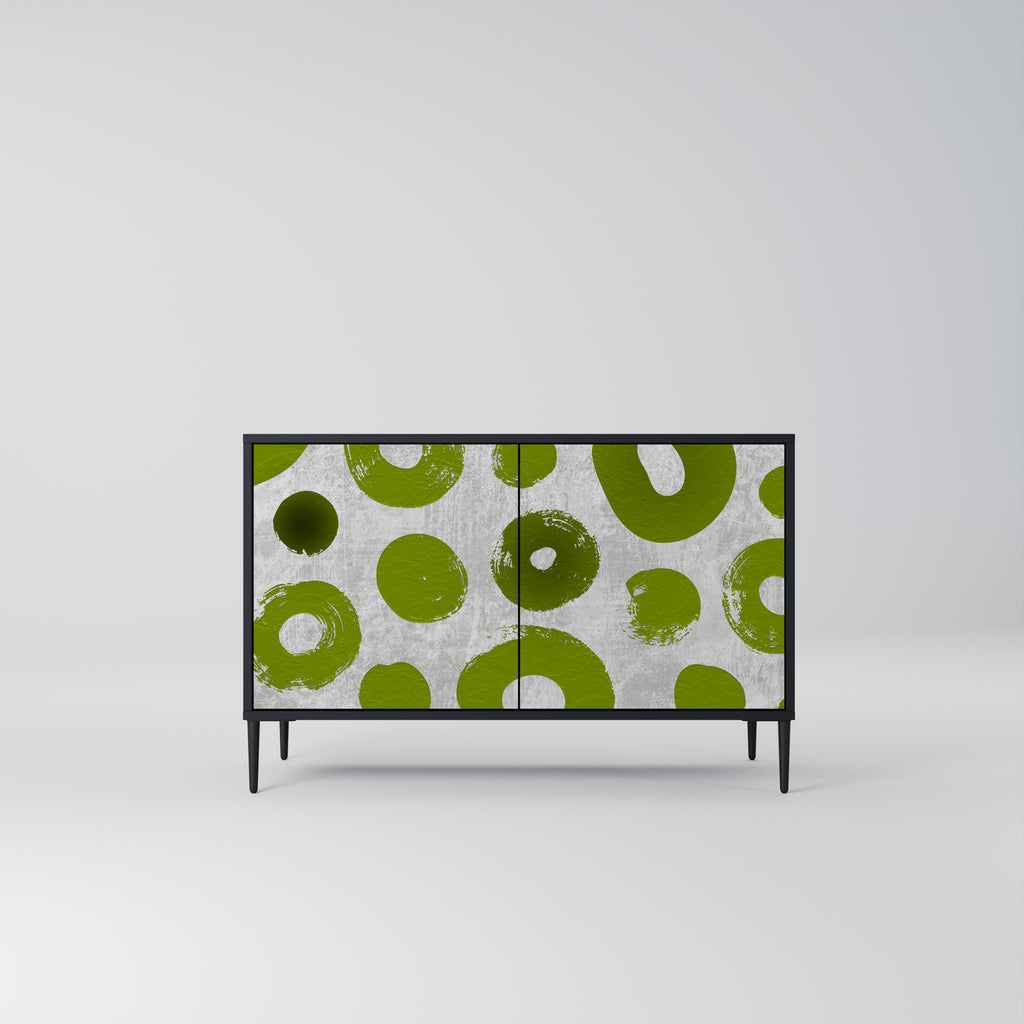 GREEN RHAPSODY 2-dörrars skänk i svart finish