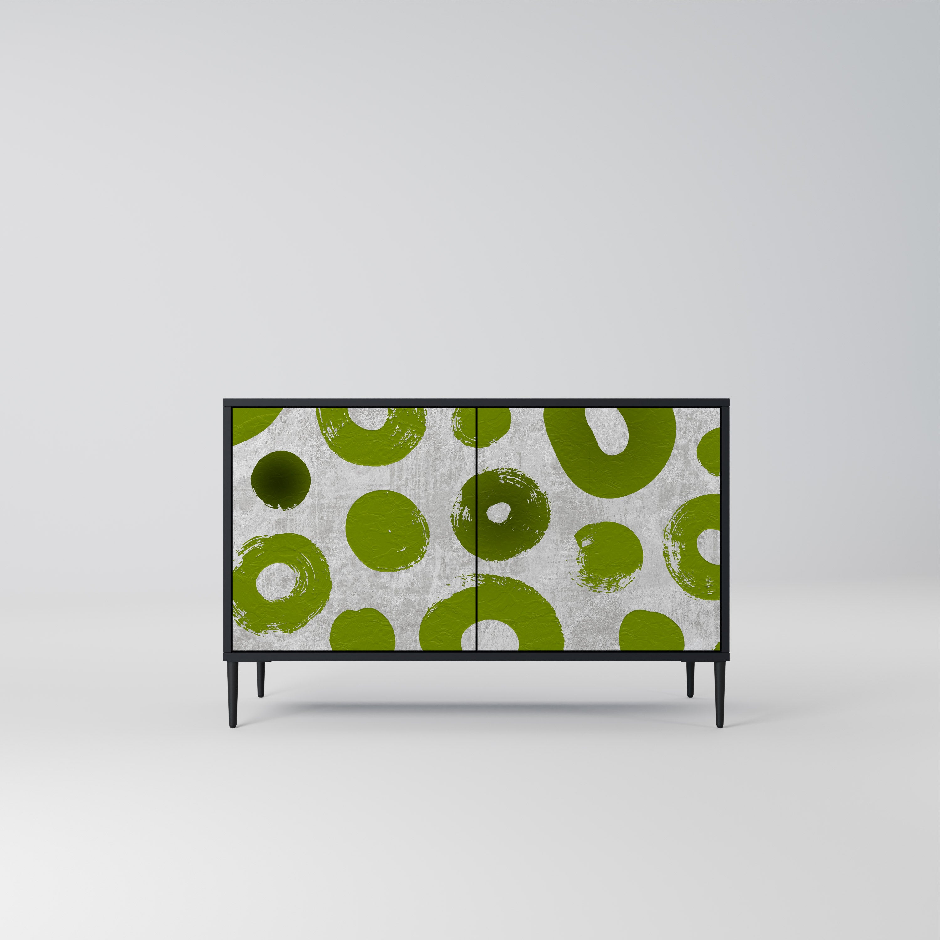 GREEN RHAPSODY 2-dörrars skänk i svart finish