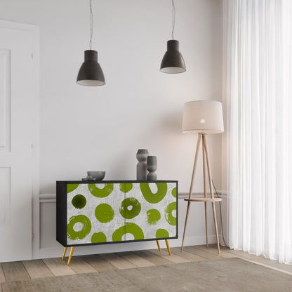 GREEN RHAPSODY 2-dörrars skänk i svart finish