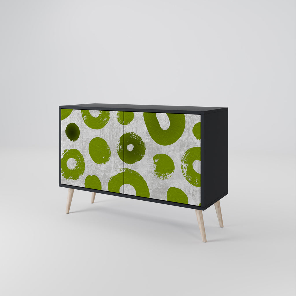 GREEN RHAPSODY 2-dörrars skänk i svart finish