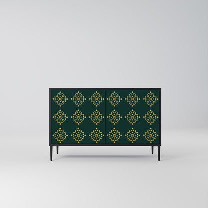 ROYAL MEDALLION 2-dörrars skänk i svart finish