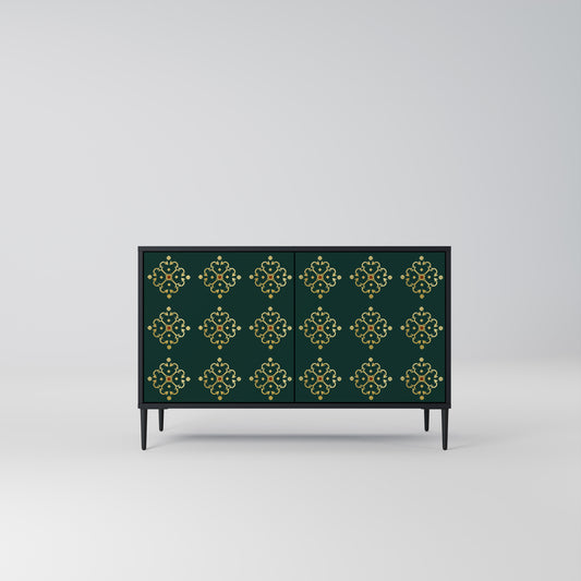ROYAL MEDALLION 2-dörrars skänk i svart finish