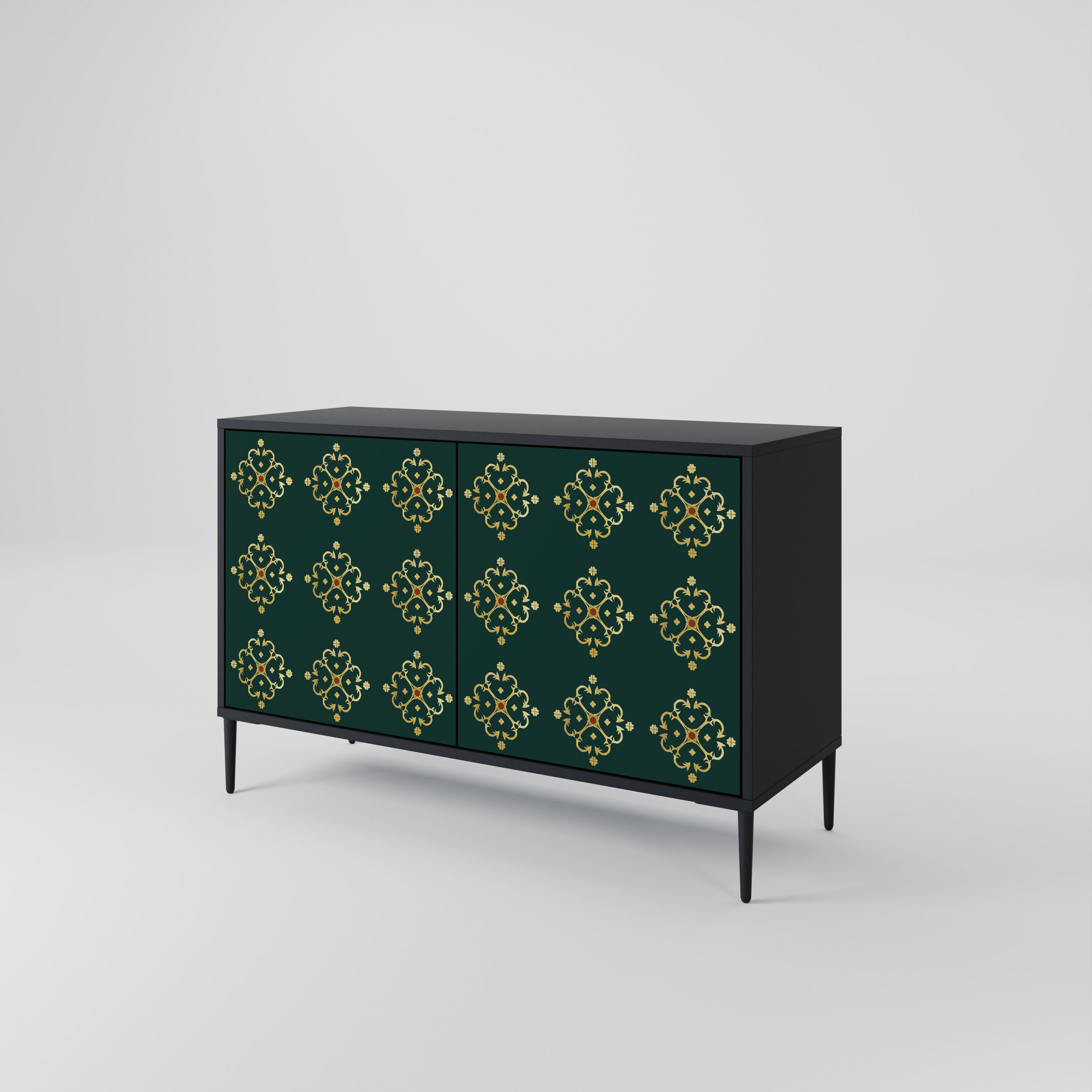 ROYAL MEDALLION 2-dörrars skänk i svart finish