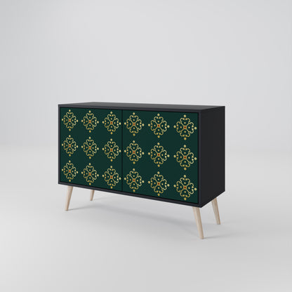 ROYAL MEDALLION 2-dörrars skänk i svart finish