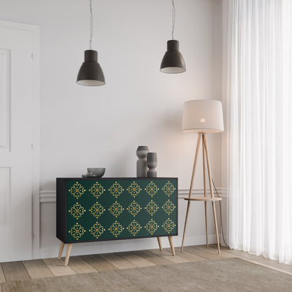 ROYAL MEDALLION 2-dörrars skänk i svart finish