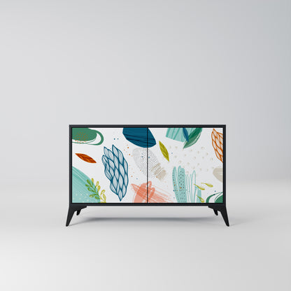 BOTANICAL HURRICANE 2-dörrars skänk i svart finish