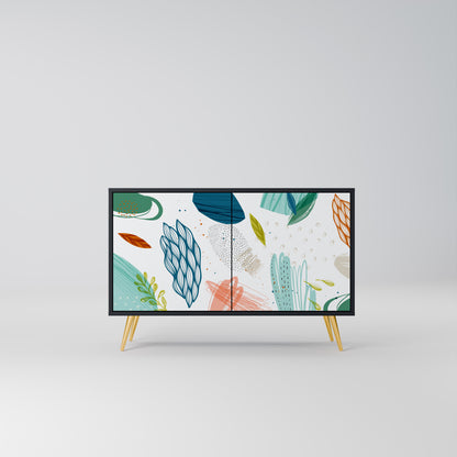 BOTANICAL HURRICANE 2-dörrars skänk i svart finish