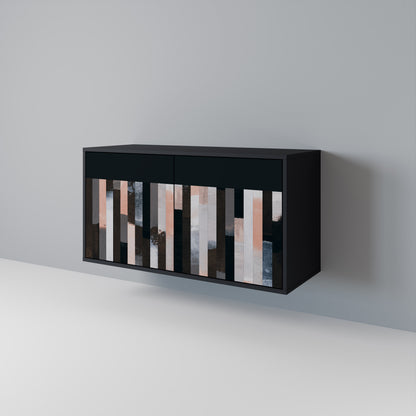 COLLAGE OF RECTANGLES Skänk med två dörrar