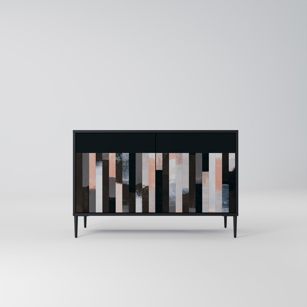 COLLAGE OF RECTANGLES Skänk med två dörrar