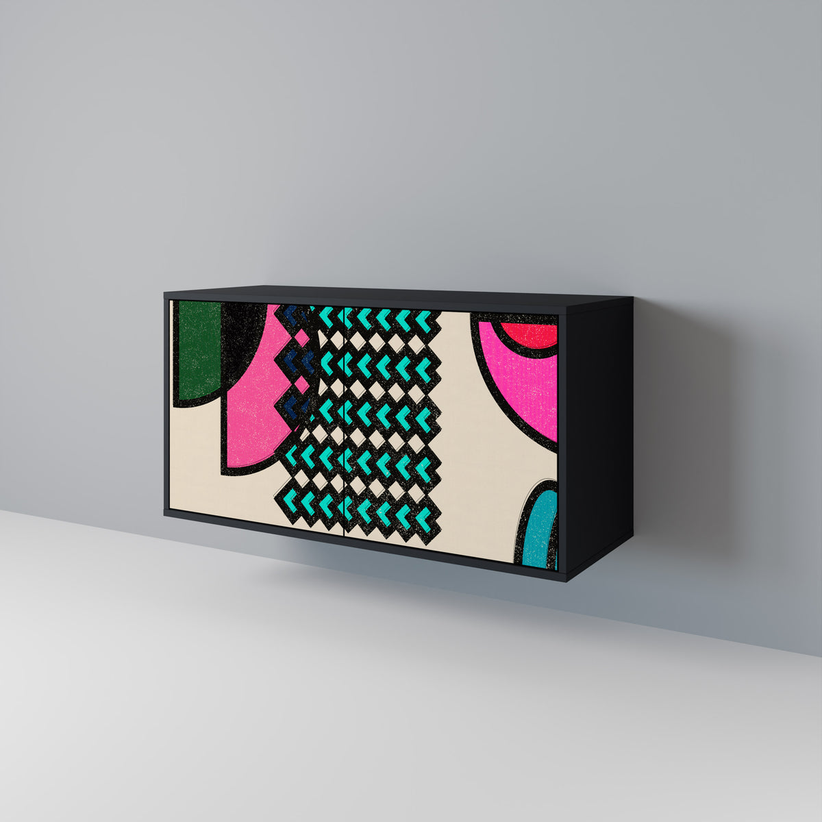 GEOMETRIC RHAPSODY Skänk med två dörrar