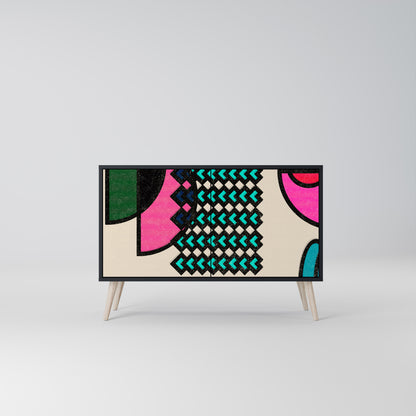 GEOMETRIC RHAPSODY 2-Door Sideboard in Black Finish