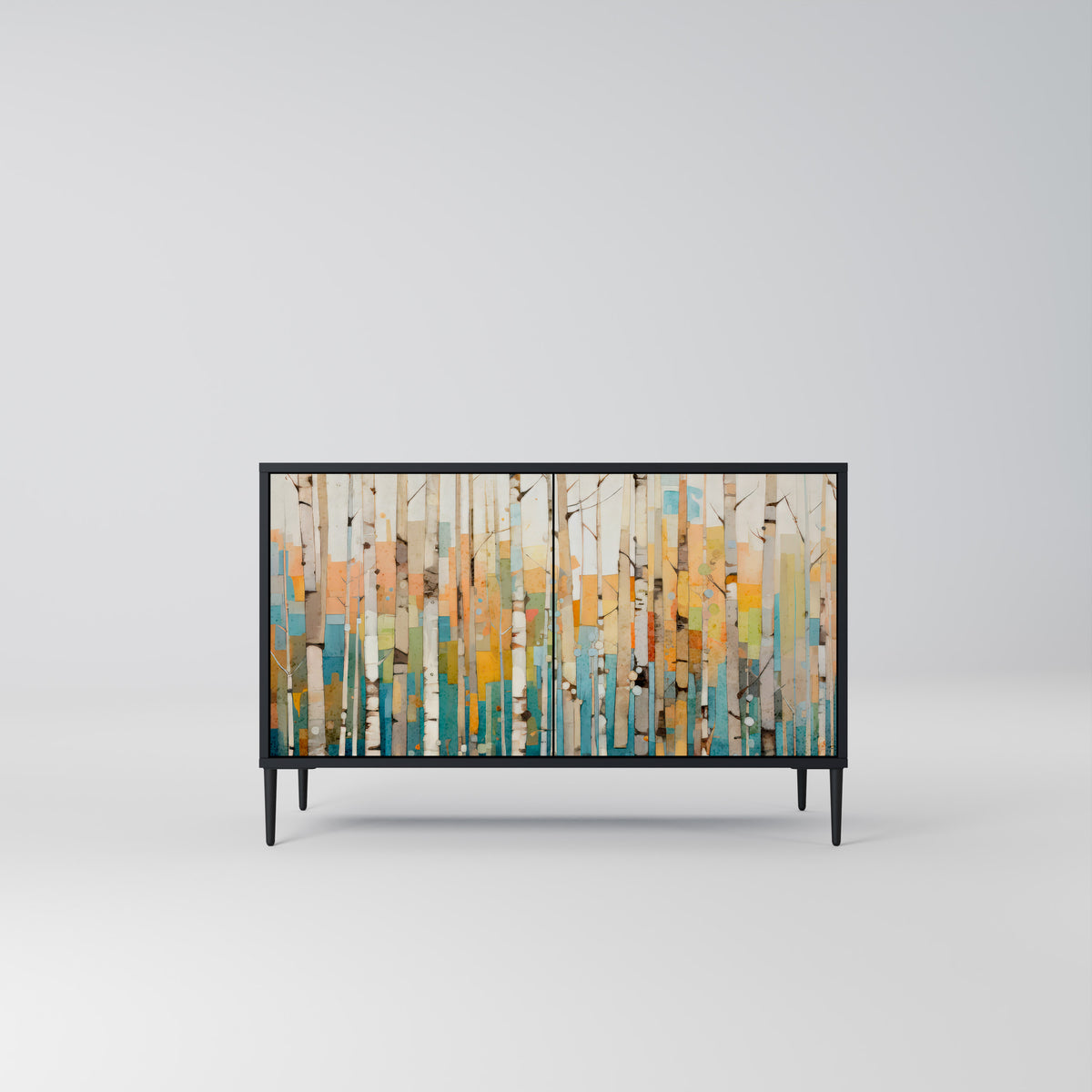 BIRCH KALEIDOSCOPE Skänk med två dörrar