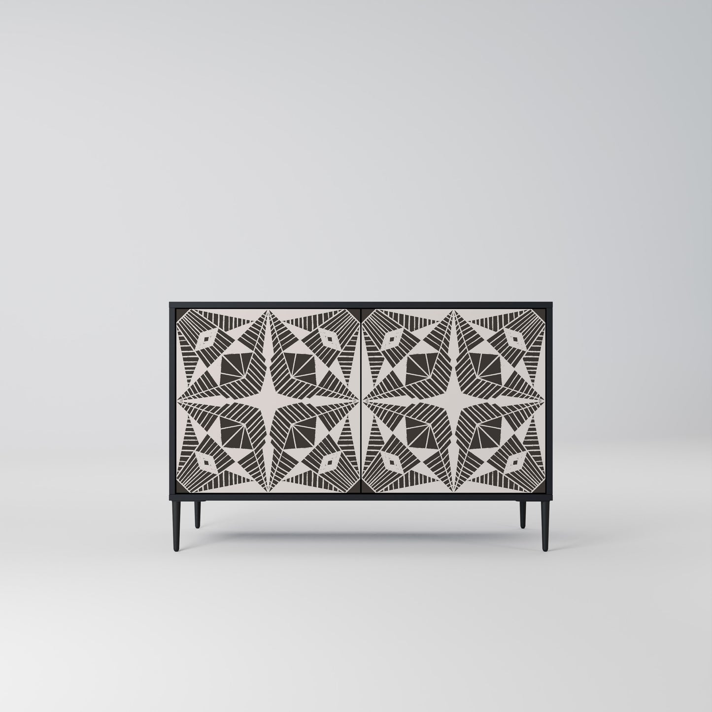 MONOCHROME NEXUS 2-Door Sideboard in Black Finish