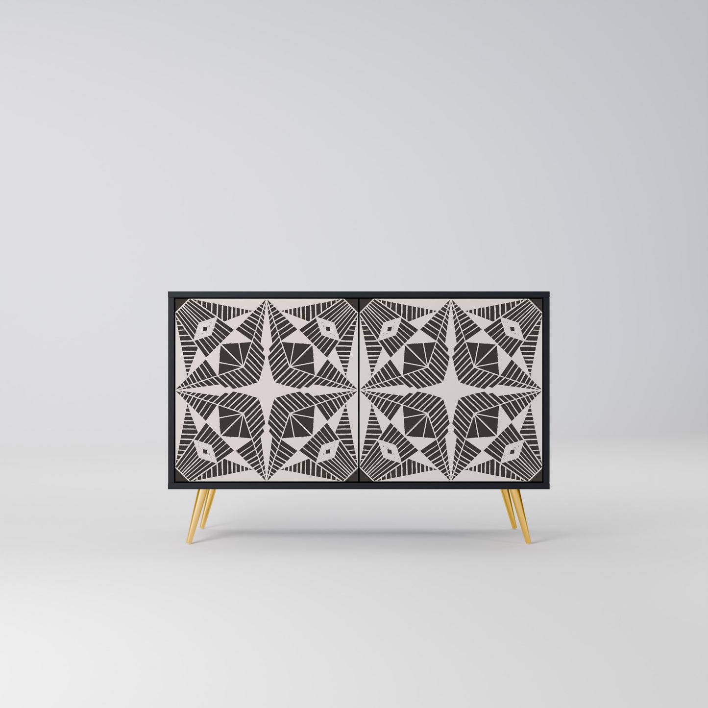 MONOCHROME NEXUS 2-Door Sideboard in Black Finish