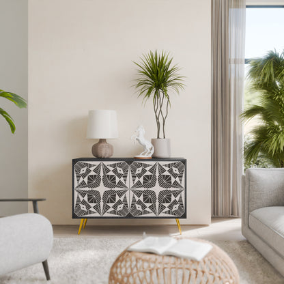 MONOCHROME NEXUS 2-Door Sideboard in Black Finish