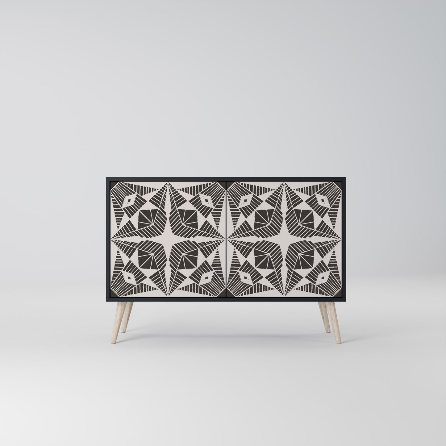 MONOCHROME NEXUS 2-Door Sideboard in Black Finish