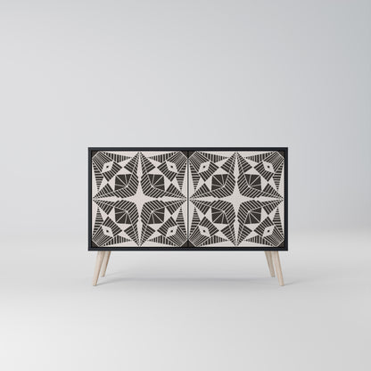 MONOCHROME NEXUS 2-Door Sideboard in Black Finish