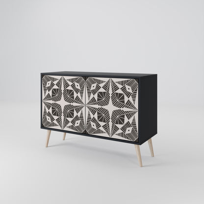 MONOCHROME NEXUS 2-Door Sideboard in Black Finish