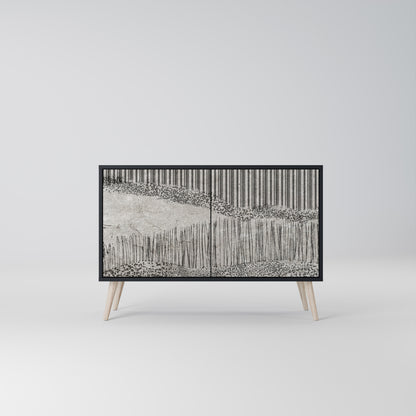 GRAIN LINES 2-Door Sideboard in Black Finish