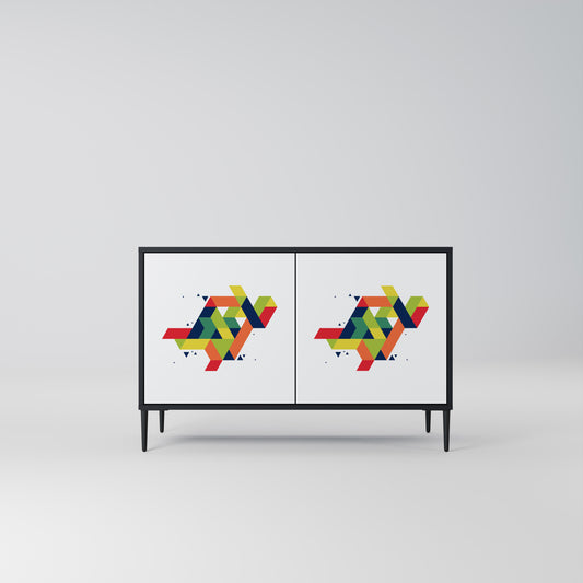 FUTURE SIGN 2-Door Sideboard in Black Finish