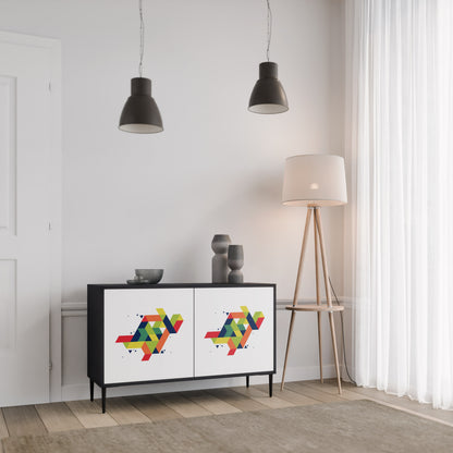 FUTURE SIGN 2-dörrars skänk i svart finish