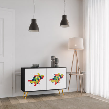 FUTURE SIGN 2-dörrars skänk i svart finish