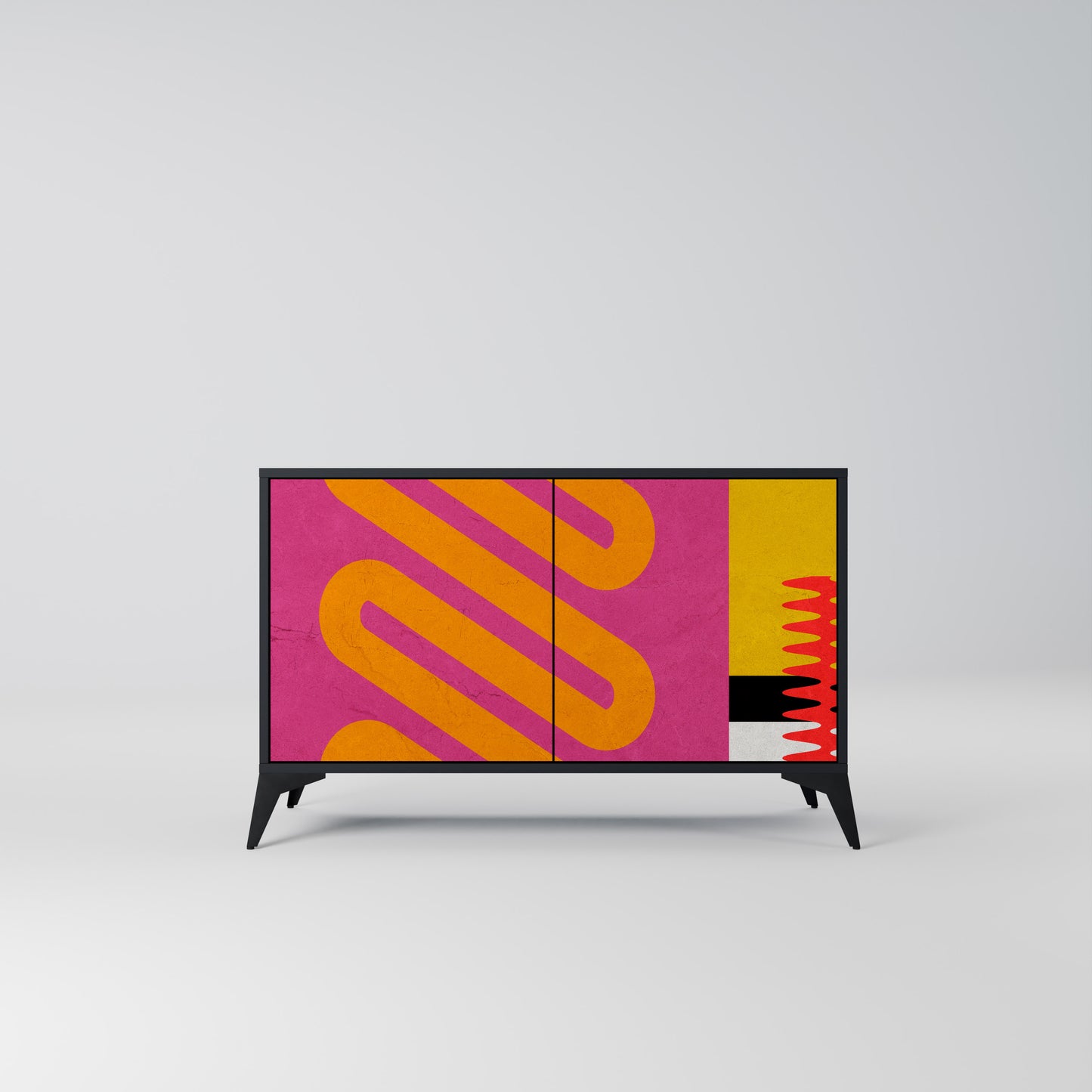 VIVID ART 2-dörrars skänk i svart finish