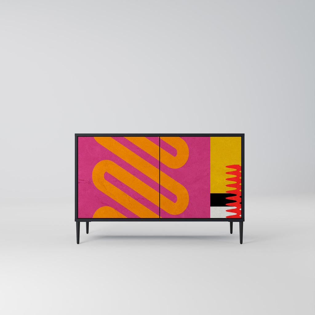 VIVID ART 2-dörrars skänk i svart finish