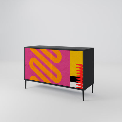 VIVID ART 2-dörrars skänk i svart finish