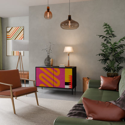 VIVID ART 2-dörrars skänk i svart finish