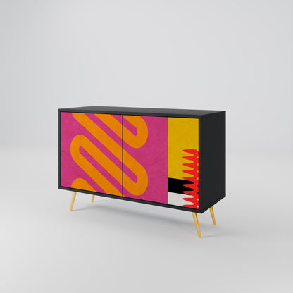 VIVID ART 2-dörrars skänk i svart finish