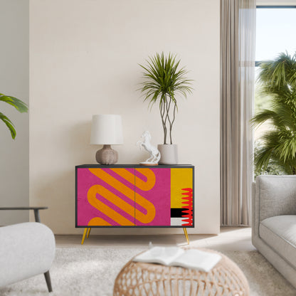 VIVID ART 2-dörrars skänk i svart finish