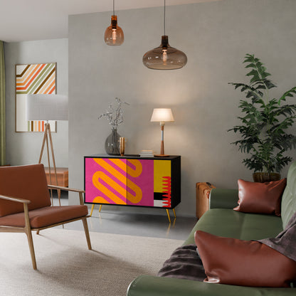 VIVID ART 2-dörrars skänk i svart finish