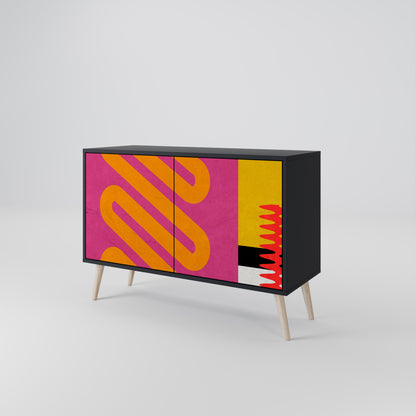 VIVID ART 2-dörrars skänk i svart finish