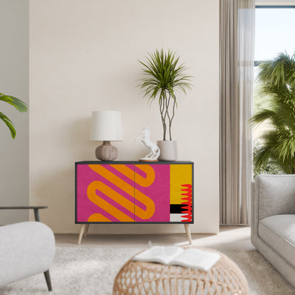 VIVID ART 2-dörrars skänk i svart finish