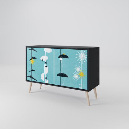 PATHS TO HAPPINESS 2-Door Sideboard in Black Finish