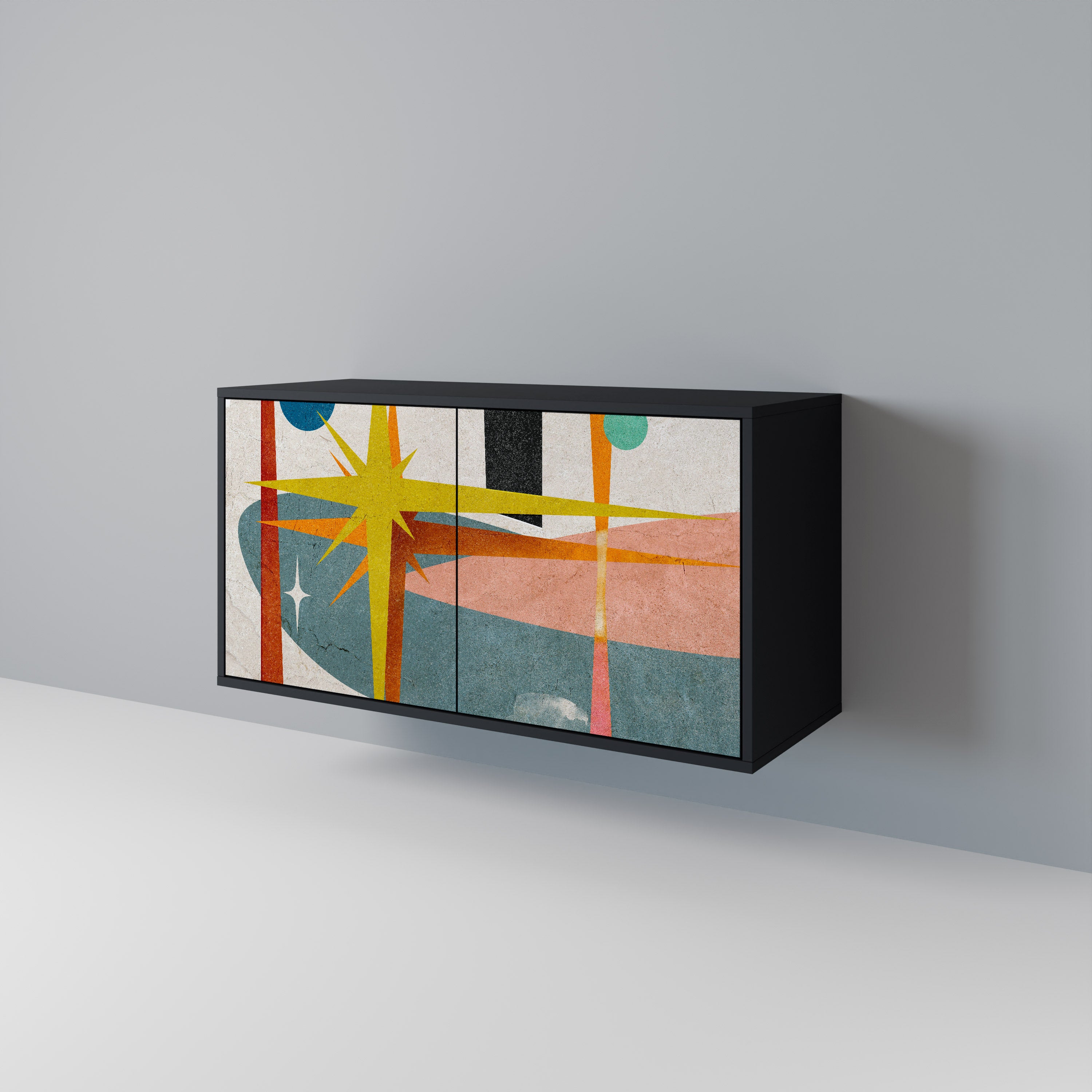 INTERSTELLAR VIBES Skänk med två dörrar