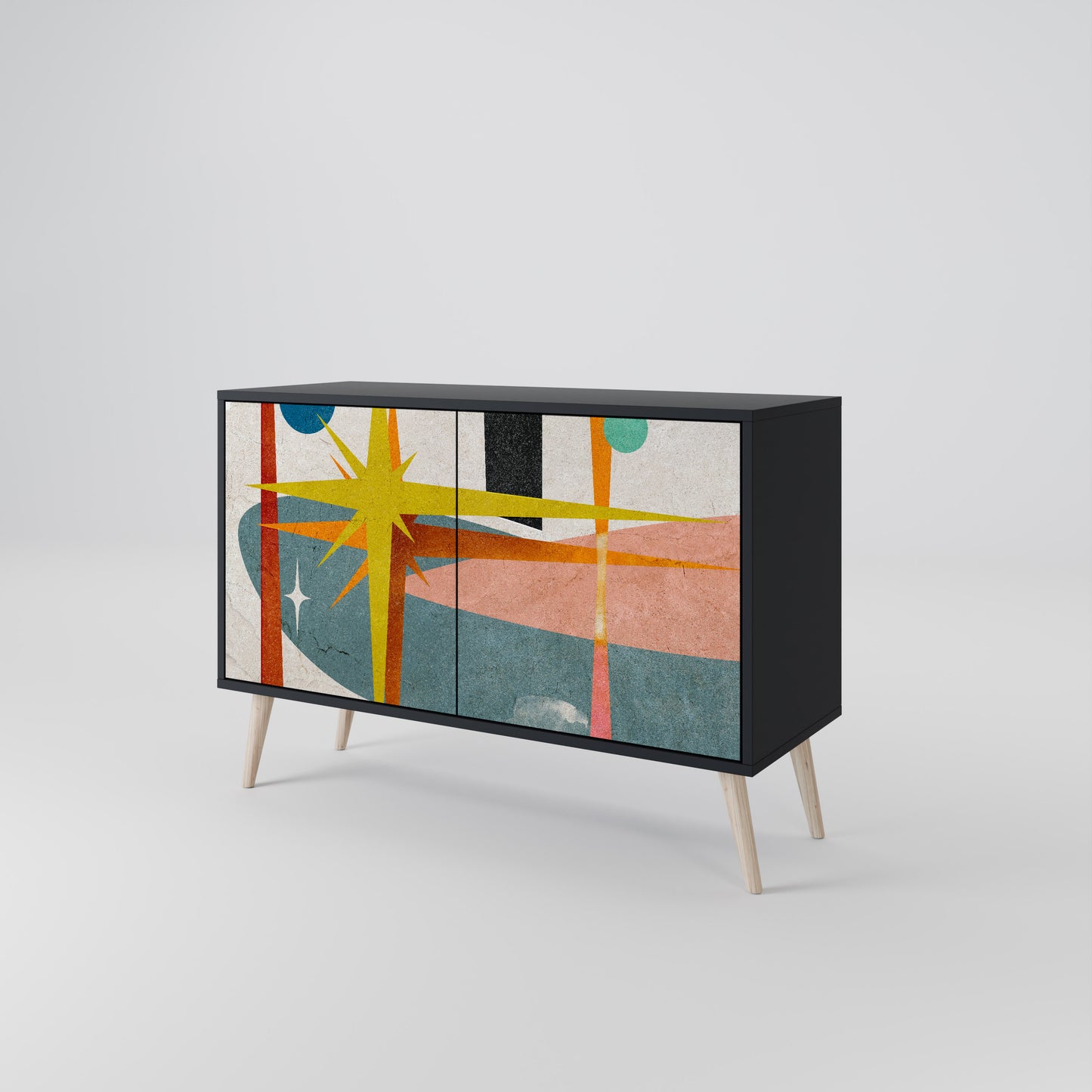 INTERSTELLAR VIBES 2-Door Sideboard in Black Finish