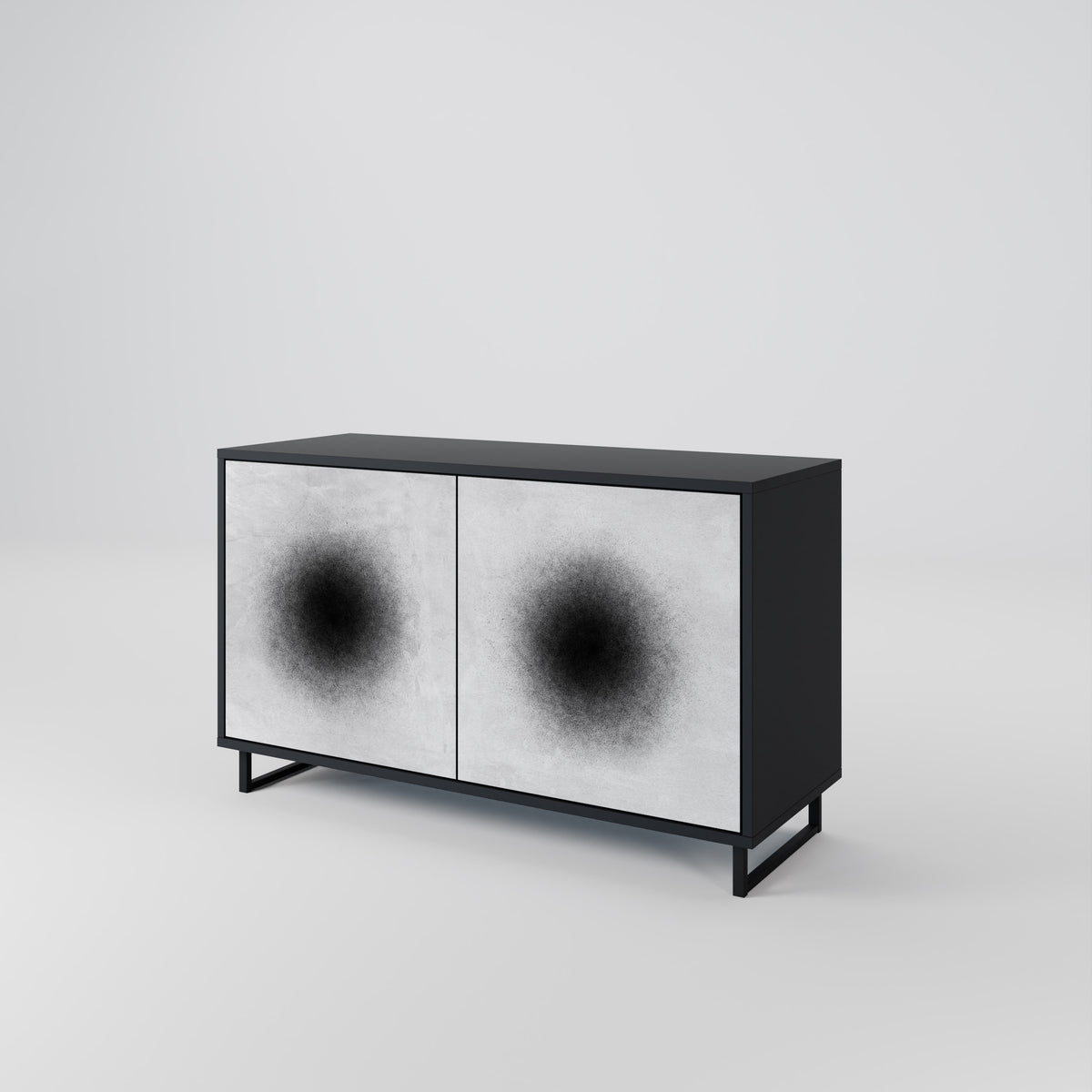 BLACK HOLE Skänk med två dörrar