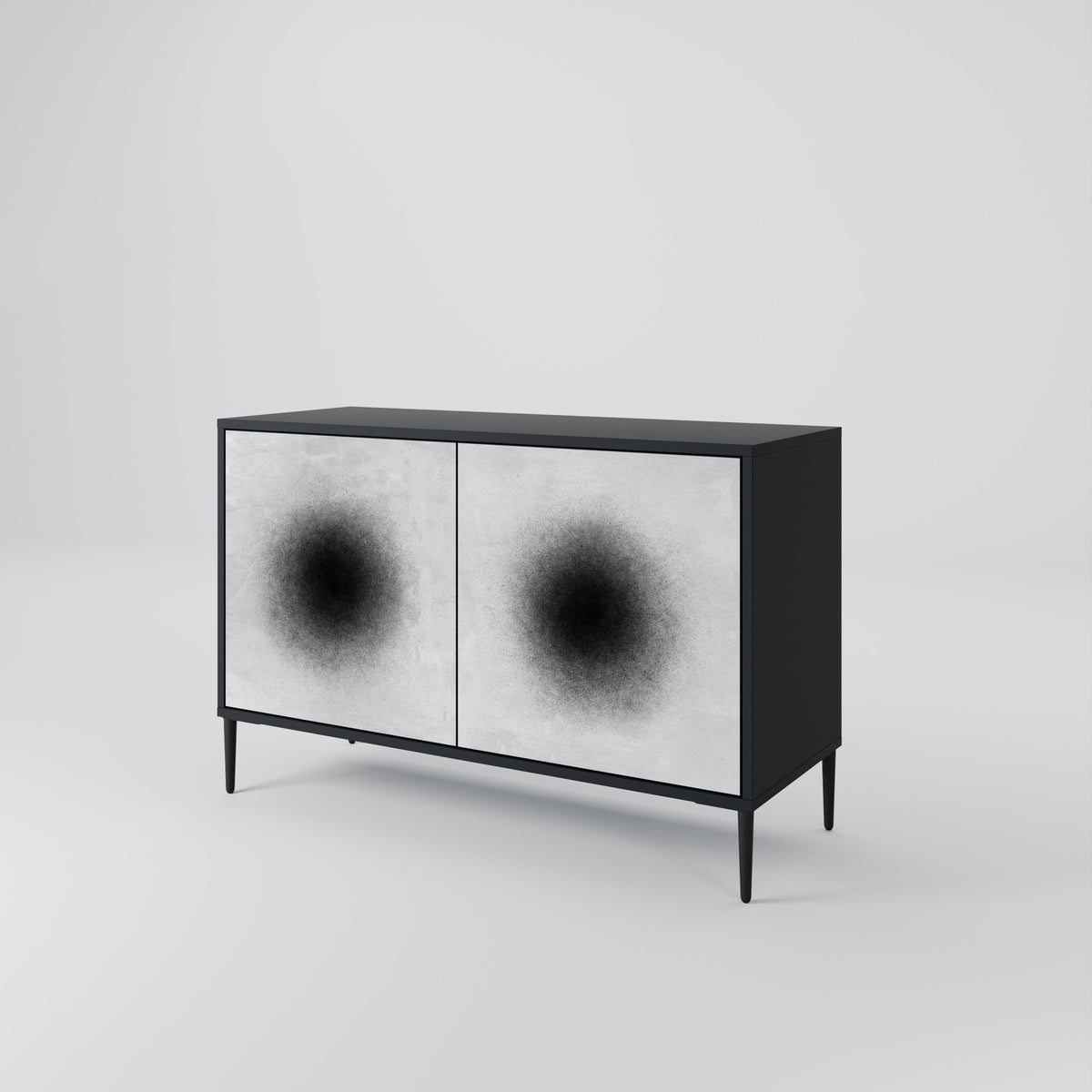 BLACK HOLE Skänk med två dörrar