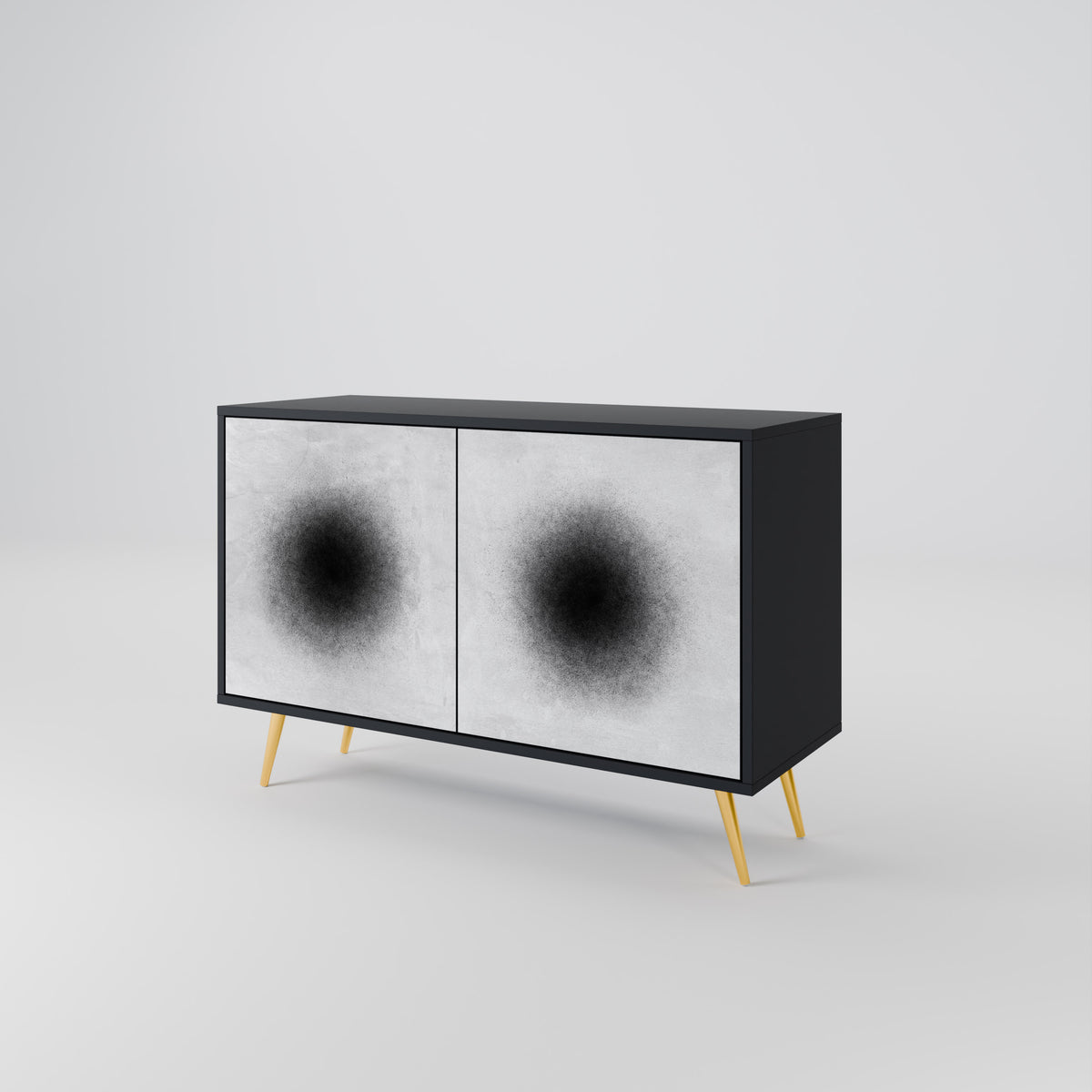 BLACK HOLE Skänk med två dörrar