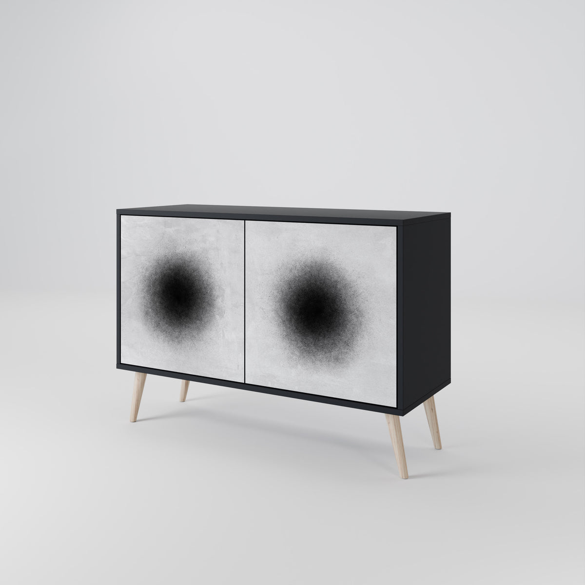 BLACK HOLE Skänk med två dörrar