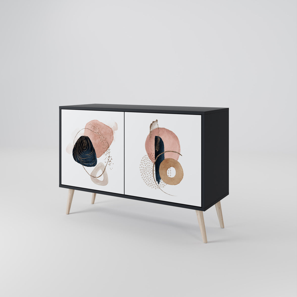 COLORFUL SHAPES Skänk med två dörrar