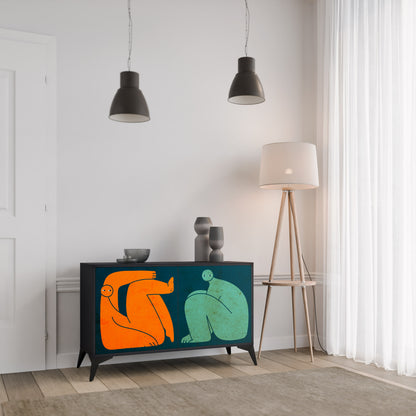 TOGETHER BUT SEPARATELY 2-Door Sideboard in Black Finish