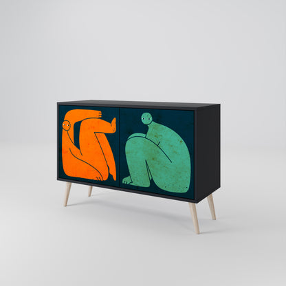 TOGETHER BUT SEPARATELY 2-Door Sideboard in Black Finish