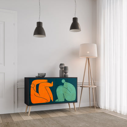 TOGETHER BUT SEPARATELY 2-Door Sideboard in Black Finish