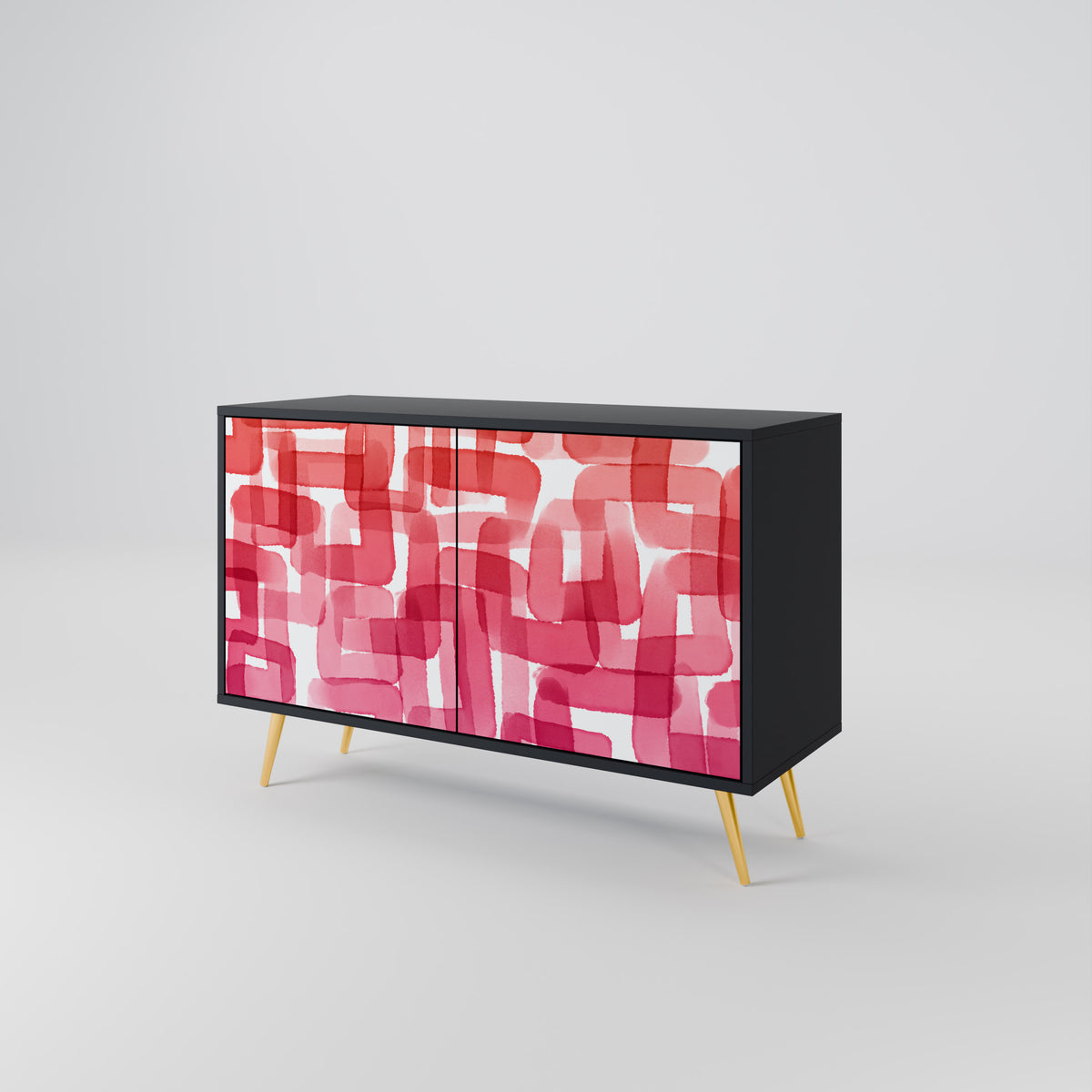 KALEIDOSCOPIC CUBISM Skänk med två dörrar